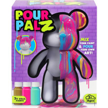 Pour Palz Large Paint Bear - Mix Your Paint & Pour Your Own Art - Mix colors