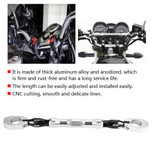 Motorrad Lenkerstrebe Stabilisator 22mm Silber