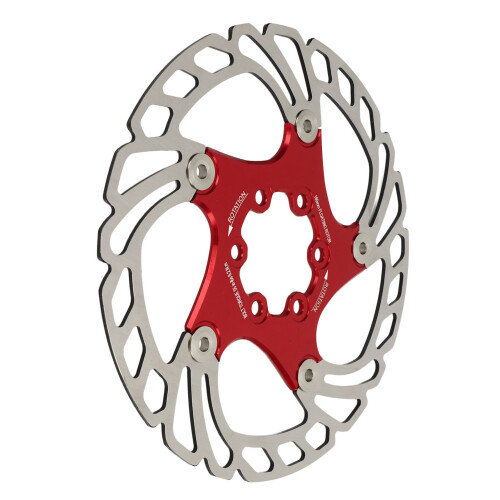 Rennrad Bremsscheibe 160mm Rot Schwimmend 6-Loch 2