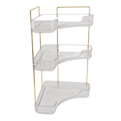 Kosmetik-Organizer Eckregal Transparent 3 Ablagen 2