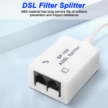 2Pcs DSL Filter Splitter ADSL Splitter for Phone Male to 2 Female RJ11 6P4C/6P2C Telephone Modem Converter Adapter