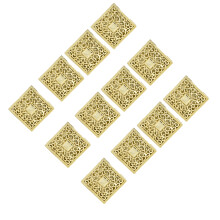 Hochzeits Bonbonboxen Gold Sechseck 12 Stück