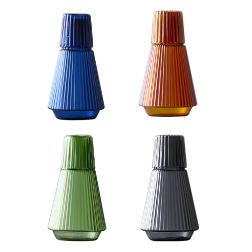 Karaffe mit Becher Amber 1000ml, Glas -20 bis 1