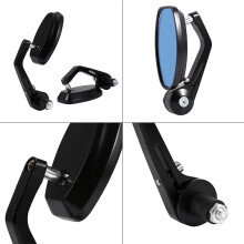 Alu Lenker Spiegel 7/8 Zoll Motorrad Schwarz