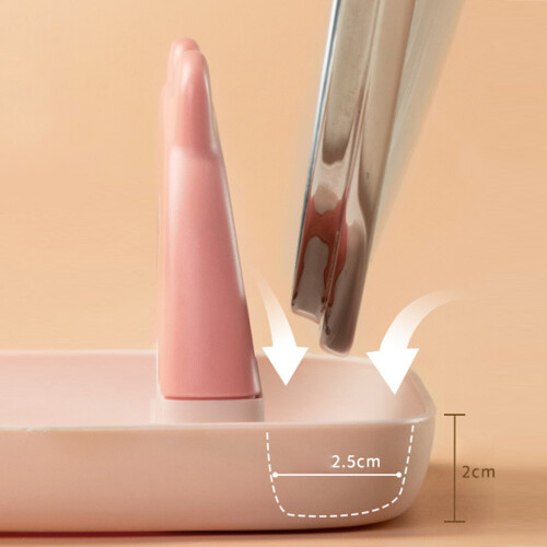 Deckelhalter und Löffelablage, Pink, PP, 8x15,5x17