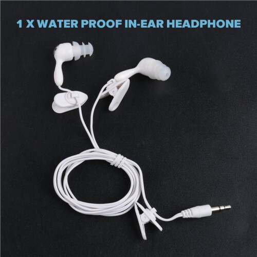 Water proof In-ear Headphone Earphone for MP3 MP4 Underwater White 1