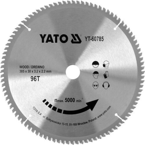 Lâmina de serra de carbure 305 x 30 mm, 96 dentes