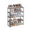 4-Tier Shoe Rack - Metal - Black - Stackable, Fits 10 to 15 Pairs 1