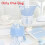 (Blue) Pp Material Cute Pen Storage Container With Foldable Stand School For Supplies 1