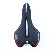 (BlackRed)Bicycle Saddle Gel Silicone Cushion Comfortable Seat For Mountain Cycling Road