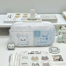 Adorable Cat Stationery Organizer With Large Storage For And Students Children