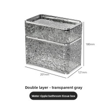 (Gray Double)Stylish Wallmounted Paper Holder With Multipurpose Waterproof Design For Hotels Restrooms
