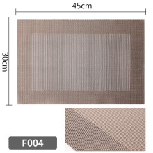 (Brown)Crossweave tecido antiderrapante isolamento placemat tapetes de mesa laváveis para jantar em casa