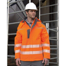 (L, Navy) SAFE-GUARD by Result Unisex Adult Dynamic Softshell Coat