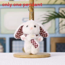 (Red)Brinquedo de pelúcia amigável para coelho com cachecol decoração para crianças presente e acessório