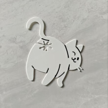 (White) Katzen-Hintern-Brothalter – 3D-gedrucktes humorvolles Küchengerät, skurriles Wohndekor-Geschenk, lustiges Design