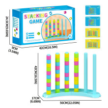 (1 Set) Giant Color Matching Challenge Game, Fast Pattern Match Ring Stacking Puzzle Stack Games, 1-2 Players, Family Board