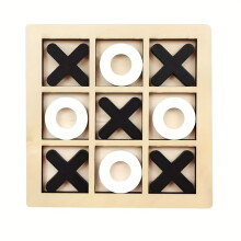 (Black, Big) Tic Tac Toe Board Game, Tic Tac Toe Family Game, Classical Family Board Game, Wooden tic-tac-toe game, Christmas and