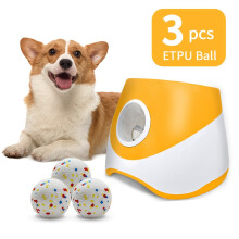 (Orange) Automatic Pet Dog Ball Launcher, Indoor/Outdoor Interactive Dog Toy For Fetch Play Time with 3 Distance(6.71/10.06/14