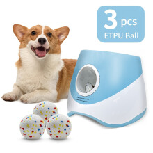 (Blue) Automatic Pet Dog Ball Launcher, Indoor/Outdoor Interactive Dog Toy For Fetch Play Time with 3 Distance(6.71/10.06/14