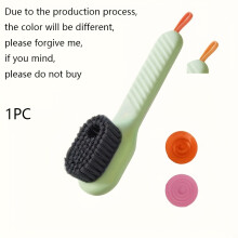 (Brush) 1 Piece Multifunctional Liquid Dispenser Shoe Brush With Soft Bristles, Plastic Handle, No Electricity Required, Perfect For
