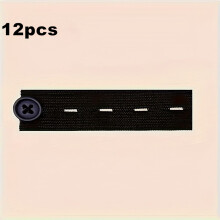 (12pcs) [12 Stück schwarze Nylonketten] 12 Stück schwarze Nylon-Jeans-Verlängerungsketten – sofortige Taillenverlängerung, verstellbare