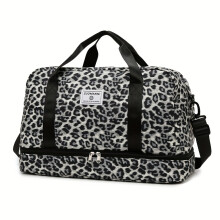 (1) [Koffer mit Leopardenmuster] Stilvoller Koffer mit Leopardenmuster, geräumiges, unabhängiges Schuhfach, verstellbare