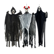 (3pcs) [Gruseliges Halloween-Skelett] 3 Stück seltsame Halloween-Totenkopf-Ornamente |102CM 40-Zoll-Stoffmaterial |Feiertagsdekoration fü