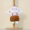 (Khaki)Cute Plush Rabbit Keyring With Glasses Design For Kids Gift And Decor Bag 5