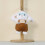 (Khaki)Cute Plush Rabbit Keyring With Glasses Design For Kids Gift And Decor Bag 6