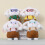 (Khaki)Cute Plush Rabbit Keyring With Glasses Design For Kids Gift And Decor Bag 7