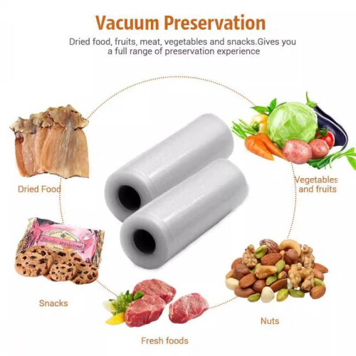 (5m)Sacs scellés sous vide transparents durables double couche organisation alimentaire conservation 2