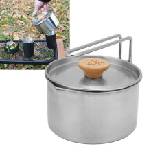 Buchenholz und Edelstahl Bento Topf faltbar 1L