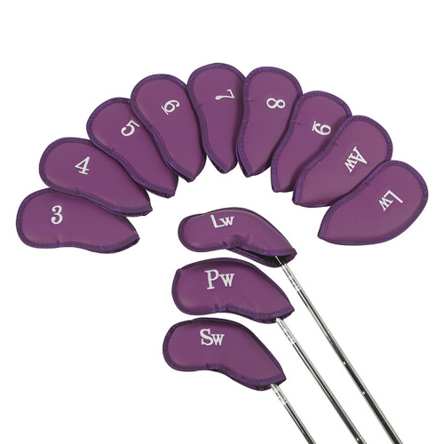 12er Golf Eisen Schoner, beschriftet, Schutzhülle, 2