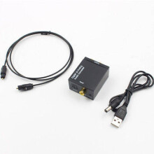 (EU Cable)Digital Optisch Koax Koaxial Toslink zu Audio Analog Cinch Lr Adapter Konverter