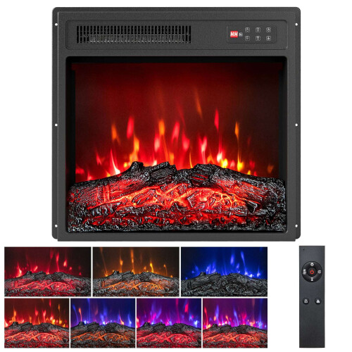 18" Electric Fireplace Insert, 750W/1500W, Remote Control 1