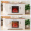 18" Electric Fireplace Insert, 750W/1500W, Remote Control 3