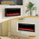 Lareira elétrica de 50 polegadas, 750W/1500W, controle por Wi-Fi. 5