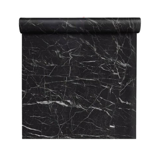 Dekorative Marmor-Wandfolie 300x40 cm Schwarz 1