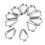 Edelstahl 316 Kausche M3 Dreieck Ring 10er Pack 18