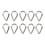 10er Pack Edelstahl 316 Kausche M3 Dreieck 15