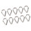 Edelstahl 316 Kausche M3 Dreieck Ring 10er Pack 10