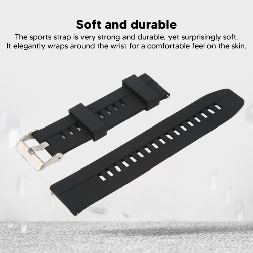 Huawei GT2 GT2e Armband aus Silikon, Schwarz, 20mm 1