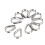10er Pack Edelstahl 316 Kausche M3 Dreieck 20