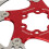 Rennrad Bremsscheibe 160mm Rot 6 Schrauben 10