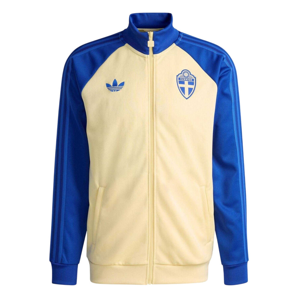 Adidas (Xl, Yellow/Blue) Mens World Cup Sweden Relaxed Fit Track Top