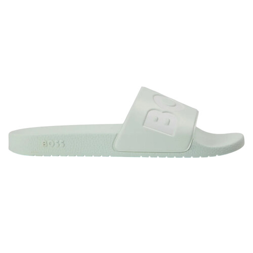 (8 UK, Grey/White) Boss Mens Aryeh Logo Sliders