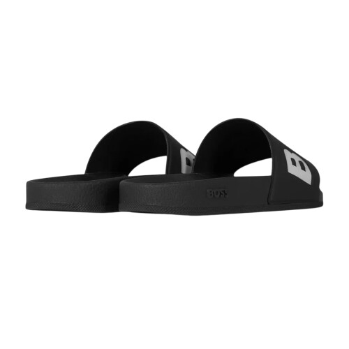 (8 UK, Black/White) Boss Mens Aryeh Logo Sliders 1