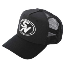Societe Noir Mens Embroidered Logo Trucker Cap