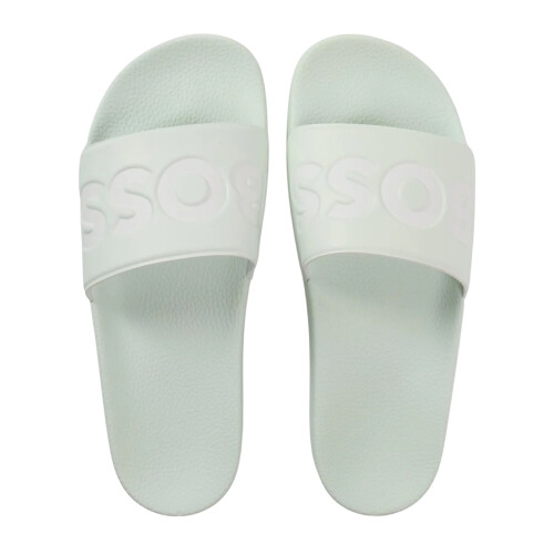 (9 UK, Grey/White) Boss Mens Aryeh Logo Sliders 2